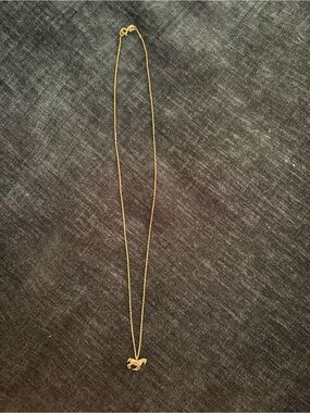 14K Gold Horse Pendant Necklace - 16”